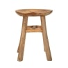 Taburete de madera de teca diseño natural étnico Sel Slim Oferta