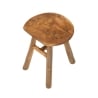 Taburete de madera de teca diseño natural étnico Sel Slim Descueto