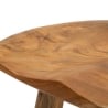 Taburete de madera de teca diseño natural étnico Sel Slim Stock