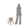 Taburete de madera de teca diseño natural étnico Sel Slim Precio