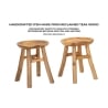 Taburete de madera de teca diseño natural étnico Sel Slim Medidas