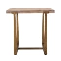 Mesa cuadrada 80x80cm de madera y metal estilo industrial Ankara Oferta