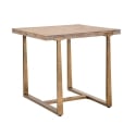 Mesa cuadrada 80x80cm de madera y metal estilo industrial Ankara Promoción