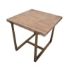 Mesa cuadrada 80x80cm de madera y metal estilo industrial Ankara Descueto