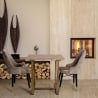 Mesa cuadrada 80x80cm de madera y metal estilo industrial Ankara Venta