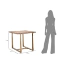 Mesa cuadrada 80x80cm de madera y metal estilo industrial Ankara Elección