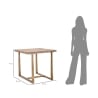 Mesa cuadrada 80x80cm de madera y metal estilo industrial Ankara Elección