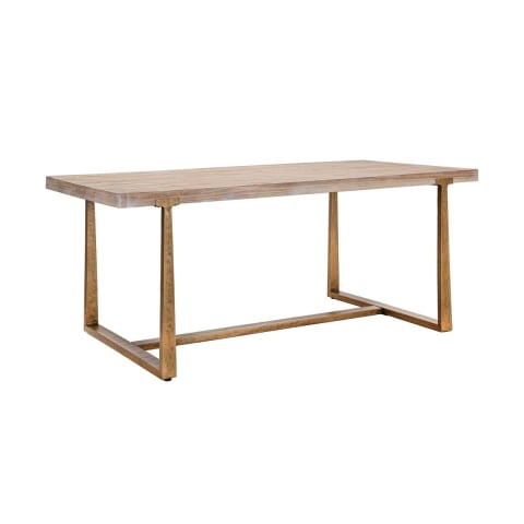 Mesa de comedor de madera y metal 90x180 cm estilo industrial Ankara Promoción