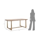 Mesa de comedor de madera y metal 90x180 cm estilo industrial Ankara Elección