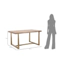 Mesa de comedor rectangular de metal y madera 90x150cm moderna Ankara Elección