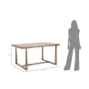 Mesa de comedor rectangular de metal y madera 90x150cm moderna Ankara Elección