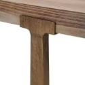 Mesa de comedor rectangular de metal y madera 90x150cm moderna Ankara Stock