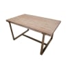 Mesa de comedor rectangular de metal y madera 90x150cm moderna Ankara Oferta