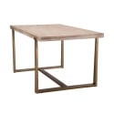 Mesa de comedor rectangular de metal y madera 90x150cm moderna Ankara Rebajas
