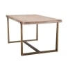 Mesa de comedor rectangular de metal y madera 90x150cm moderna Ankara Rebajas