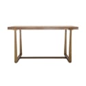 Mesa de comedor rectangular de metal y madera 90x150cm moderna Ankara Descueto