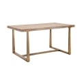 Mesa de comedor rectangular de metal y madera 90x150cm moderna Ankara Promoción