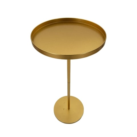 Mesa alta redonda de metal dorado 51x100cm Doha Promoción