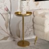 Mesa alta redonda de metal dorado 51x100cm Doha Venta
