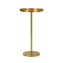 Mesa alta de metal dorado diseño moderno 41x80cm Doha Promoción