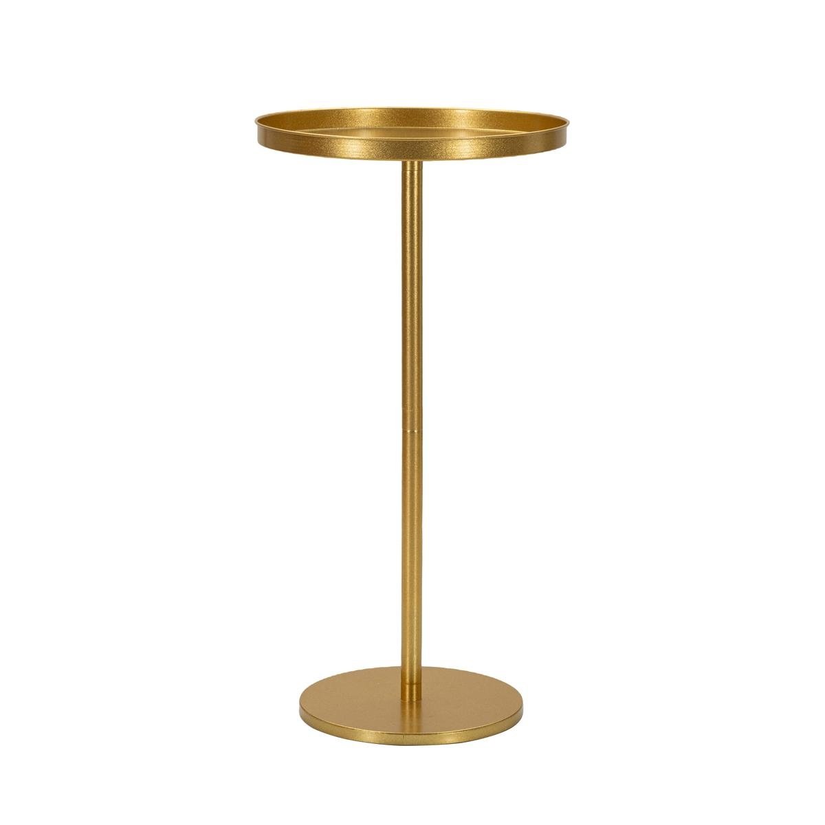 Mesa alta de metal dorado diseño moderno 41x80cm Doha Promoción Mesa alta de metal dorado diseño moderno 41x80cm Doha Promoción