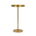 Mesa alta de metal dorado diseño moderno 41x80cm Doha Promoción