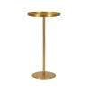 Mesa alta de metal dorado diseño moderno 41x80cm Doha Promoción