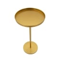 Mesa alta de metal dorado diseño moderno 41x80cm Doha Oferta