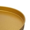 Mesa alta de metal dorado diseño moderno 41x80cm Doha Rebajas