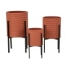 Set de 3 portamacetas redondos modernos de metal colorido Milly Tris Oferta