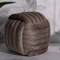 Puf diseño trenzado acolchado en terciopelo estilo moderno Softy Catálogo