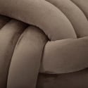 Puf diseño trenzado acolchado en terciopelo estilo moderno Softy 