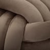 Puf diseño trenzado acolchado en terciopelo estilo moderno Softy 