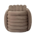 Puf diseño trenzado acolchado en terciopelo estilo moderno Softy 