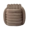 Puf diseño trenzado acolchado en terciopelo estilo moderno Softy 