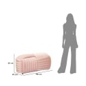 Puff banco diseño moderno trenzado en terciopelo 90x45x45 cm Softy 