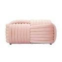 Puff banco diseño moderno trenzado en terciopelo 90x45x45 cm Softy Precio