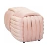 Puff banco diseño moderno trenzado en terciopelo 90x45x45 cm Softy Compra