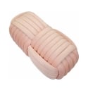 Puff banco diseño moderno trenzado en terciopelo 90x45x45 cm Softy 