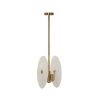 Lámpara de techo de metal dorado con pantallas de vidrio decorado Glass Promoción