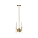 Lámpara de techo de metal dorado con pantallas de vidrio decorado Glass Oferta