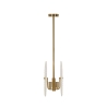 Lámpara de techo de metal dorado con pantallas de vidrio decorado Glass Oferta