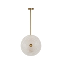 Lámpara de techo de metal dorado con pantallas de vidrio decorado Glass Rebajas
