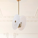 Lámpara de techo de metal dorado con pantallas de vidrio decorado Glass Venta