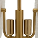Lámpara de techo de metal dorado con pantallas de vidrio decorado Glass Stock