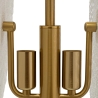 Lámpara de techo de metal dorado con pantallas de vidrio decorado Glass Stock