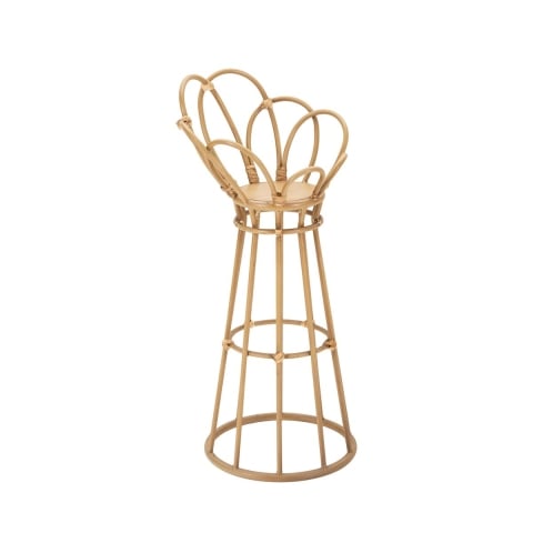 Soporte para macetas de metal y ratán estilo boho chic Panama Tower Promoción