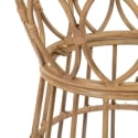 Mesa redonda de ratán con superficie de vidrio 50x50cm Panama Circle Descueto
