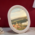 Marco para fotos ovalado en resina blanca 20x25 cm Ovally Venta