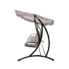 Columpio de jardín 3 plazas techo parasol 230x120x165cm gris Deluxe Oferta